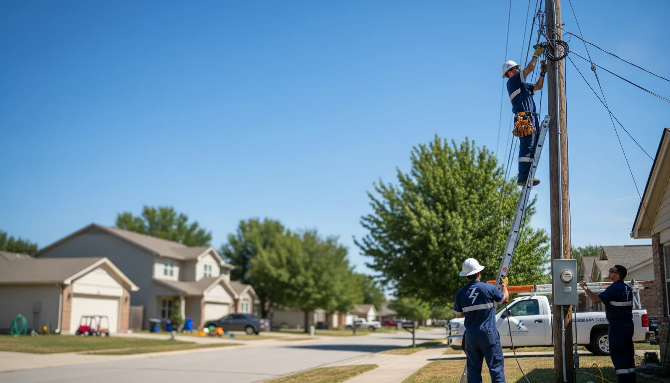 Residential electrician providing installation services in Lake View, IA